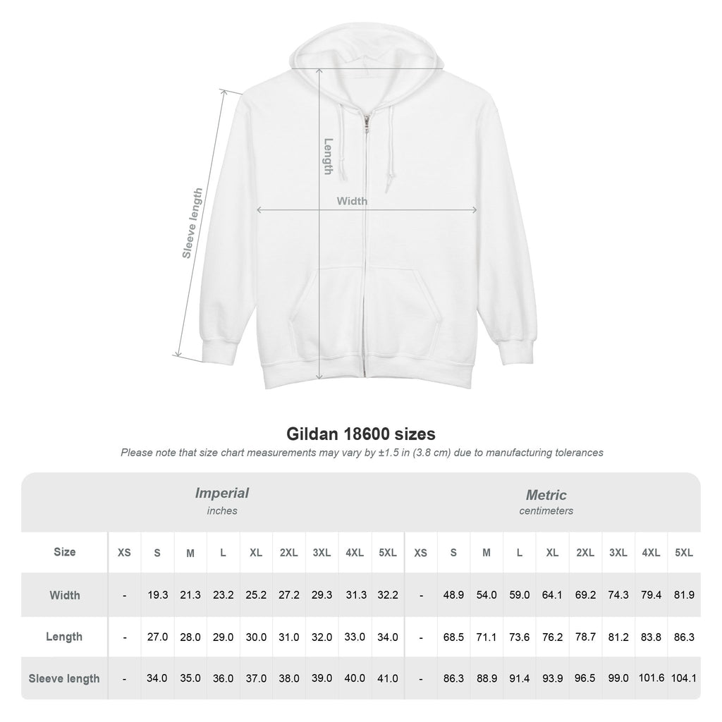 Sickle Cell Awareness Full-Zip Hoodie – Gildan 18600 Heavy Blend™ Unisex Zip-Up Sweatshirt – Empowering Streetwear