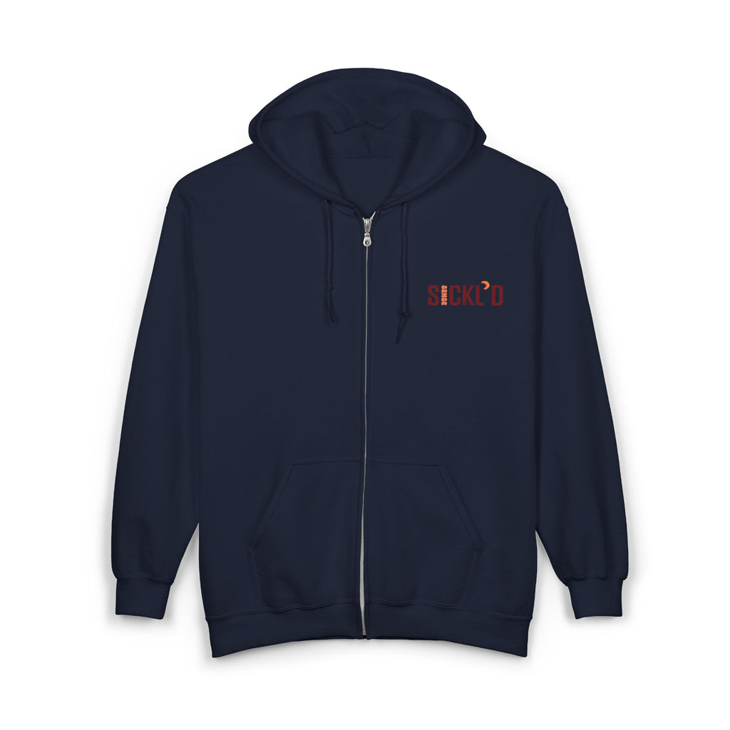 Sickle Cell Awareness Full-Zip Hoodie – Gildan 18600 Heavy Blend™ Unisex Zip-Up Sweatshirt – Empowering Streetwear